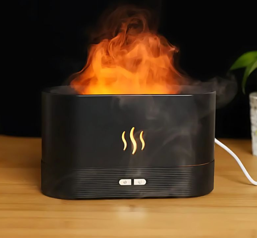 Humidificador con llama LED - FlameMist Aromatic
